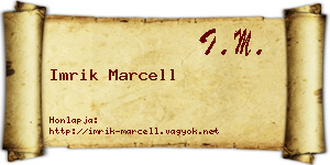 Imrik Marcell névjegykártya